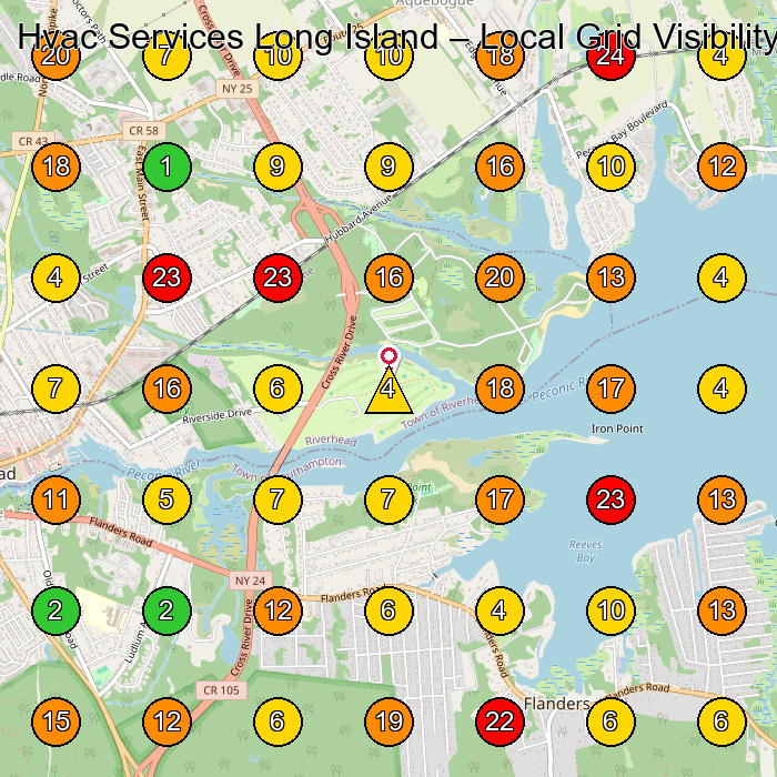 Hvac Services Long Island Hvac Contractor GeoGrid ranking map for None
